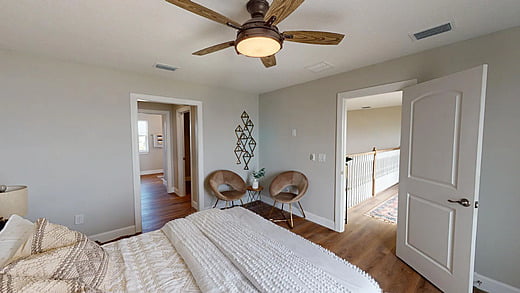 Bedroom in a new Massachusetts home